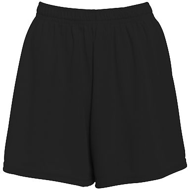 Augusta Sportswear 960 Ladies Wicking Mesh Short  in Black front view