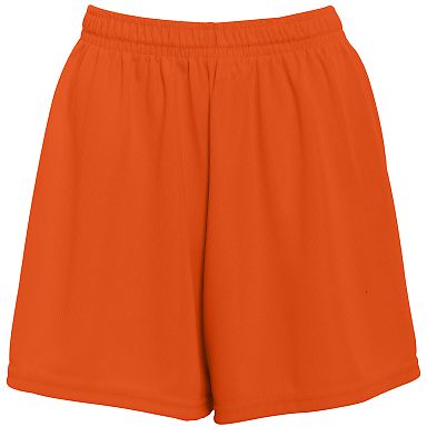 Augusta Sportswear 960 Ladies Wicking Mesh Short  in Orange front view