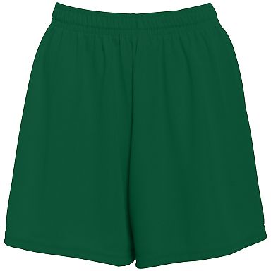 Augusta Sportswear 960 Ladies Wicking Mesh Short  in Dark green front view