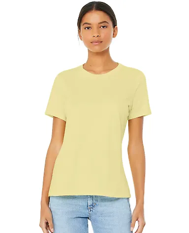 Bella + Canvas 6400CVC Womens relaxed short sleeve in Hth frnch vanlla front view