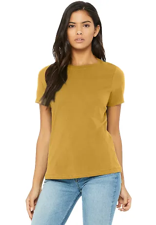 Bella + Canvas 6413 Women’s Relaxed Fit Triblend in Mustard triblend front view