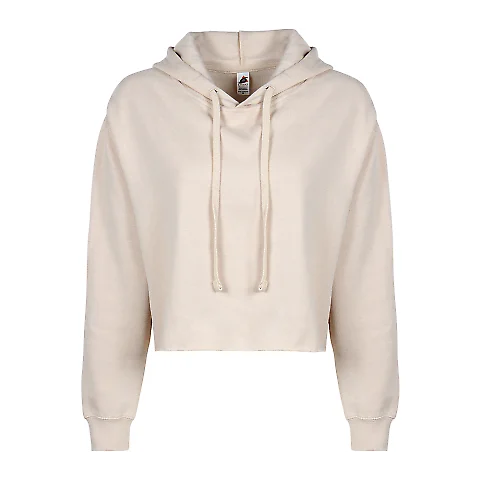 4150 Womens Crop Hoodie in Dust front view