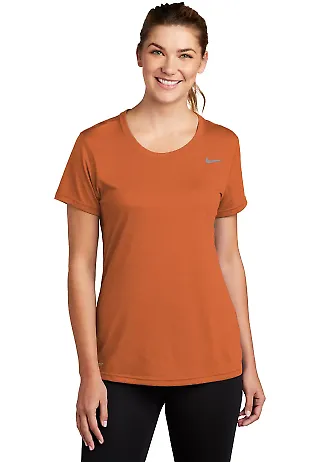 Nike CU7599  Ladies Legend  Performance Tee Desert Orange front view