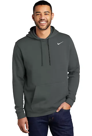 Nike CJ1611  Club Fleece Pullover Hoodie Anthracite front view
