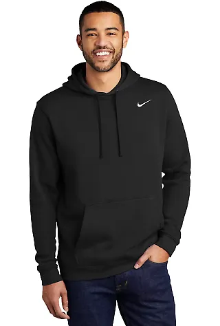 Nike CJ1611  Club Fleece Pullover Hoodie Black front view