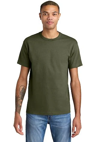 Alstyle 1301 Heavyweight T Shirt by American Appar in Military green front view