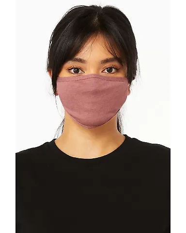 Bella + Canvas TT044 Adult 2-Ply Reusable Face Mas in Heather mauve front view