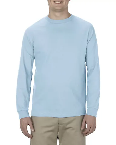Alstyle 1304 Adult Long Sleeve T Shirt by American Powder Blue front view