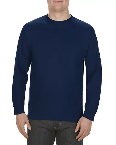 Alstyle 1304 Adult Long Sleeve T Shirt by American True Navy front view