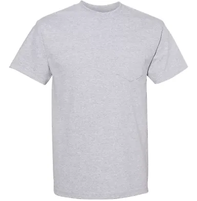 Alstyle 1305 Adult Pocket Tee Athletic Heather front view