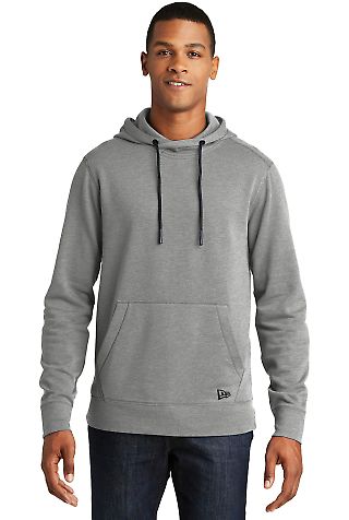 New Era NEA510 Tri-Blend Fleece Pullover Hoodi Shadow Grey He front view