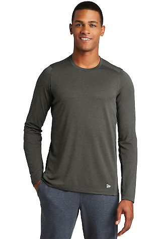 New Era NEA201 Series Performance Long Sleeve Graphite front view