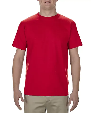 Alstyle 1701 Adult T Shirt by American Apparel Red front view