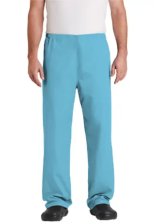 Cornerstone SCRUBBTM CornerStone Unisex Drawstri Turquoise front view