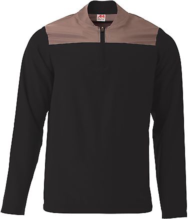 A4 N4014 - The Element 1/4 Zip Black/Graphite front view