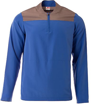 A4 N4014 - The Element 1/4 Zip Royal/Graphite front view