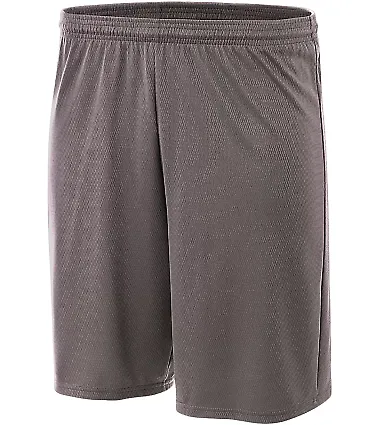 A4 N5378 - 7" Power Mesh Practice Short GRAPHITE front view