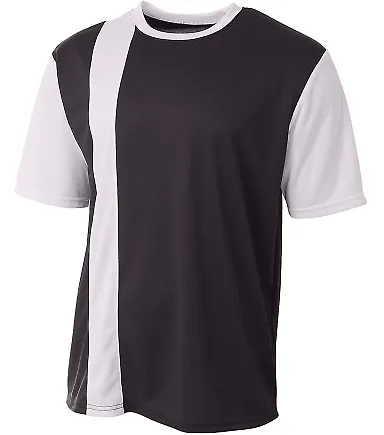 A4 N3016 - Legend Soccer Jersey in Black/ white front view