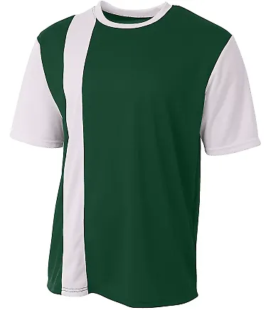 A4 N3016 - Legend Soccer Jersey in Forest/ white front view