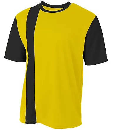 A4 N3016 - Legend Soccer Jersey in Gold/ black front view