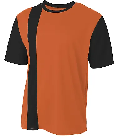 A4 N3016 - Legend Soccer Jersey in Orange/ black front view