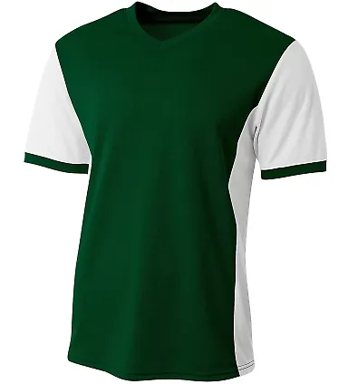 A4 N3017 - Premier Soccer Jersey FOREST/ WHITE front view