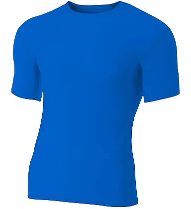 A4 NB3130 - Youth Short Sleeve Compression Crew ROYAL front view
