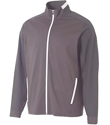 A4 NB4261 - League Youth Full Zip Jacket GRAPHITE/ WHITE front view