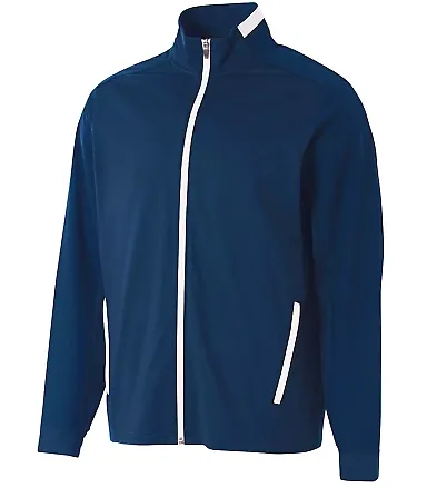 A4 NB4261 - League Youth Full Zip Jacket NAVY/WHITE front view