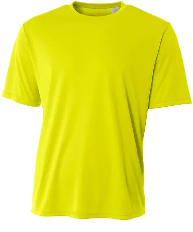 A4 N3402 - Basic Sprint Tee SAFETY YELLOW front view