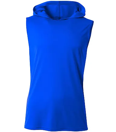 A4 N3410 - Cooling Performance Sleeveless Hooded T ROYAL front view