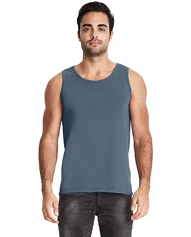 Next Level Apparel 7433 Adult Inspired Dye Tank in Blue jean front view