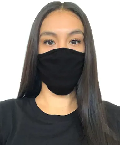 Next Level Apparel M100 Adult Eco Face Mask BLACK front view