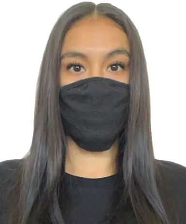 Next Level Apparel M100 Adult Eco Face Mask HEATHER BLACK front view