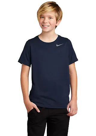Nike 840178  Youth Legend  Performance Tee College Navy front view