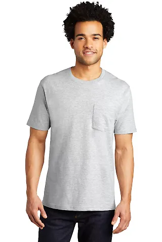 Port & Company PC600P    Bouncer Pocket Tee Ash front view