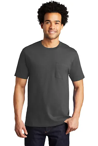 Port & Company PC600P    Bouncer Pocket Tee Coal Grey front view