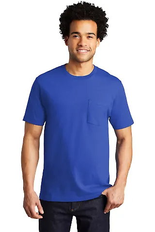 Port & Company PC600P    Bouncer Pocket Tee True Royal front view