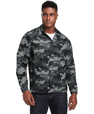 Champion Clothing CO126 Coach's Jacket in Concrete camo front view