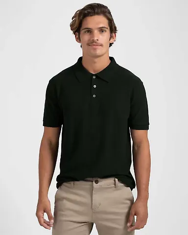 Tultex 400 - Unisex Sport Polo Black front view