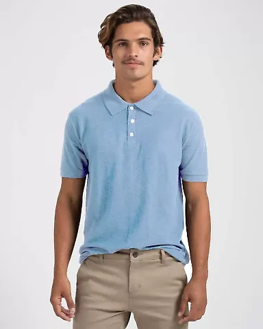 Tultex 400 - Unisex Sport Polo Heather Light Blue front view