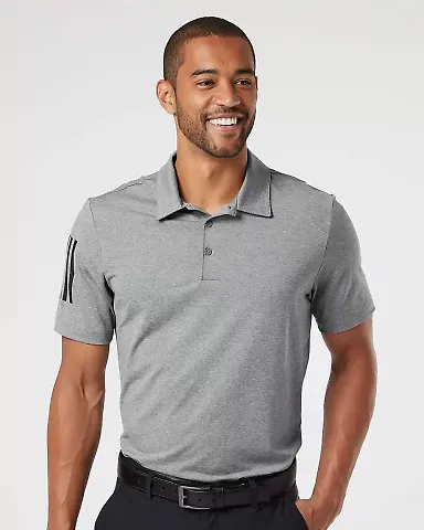 Adidas Golf Clothing A480 Floating 3-Stripes Sport Grey Three Heather/ Black front view