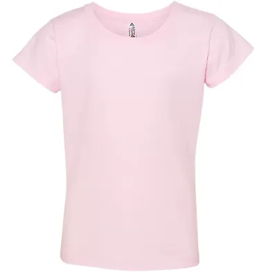 3362 ALSTYLE Girl Sheer Jersey Full Length T Pink front view