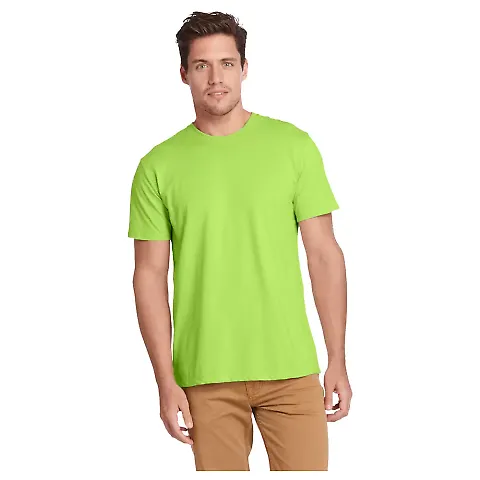 Delta Apparel 12600L   Adult S/S Tee in Lime front view