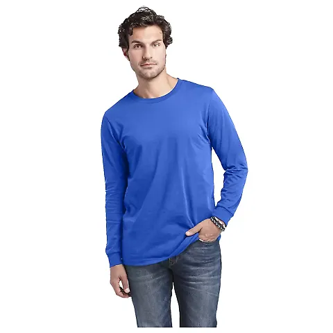 Delta Apparel 12640   Adult L/S Tee in Royal front view