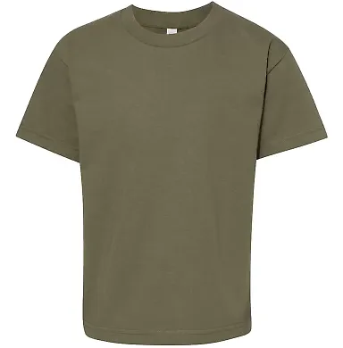 3381 ALSTYLE Youth Retail Short Sleeve Tee Military Green front view
