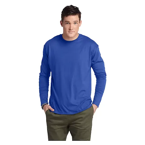 Delta Apparel 616535   Adult L/S Tee in Royal front view