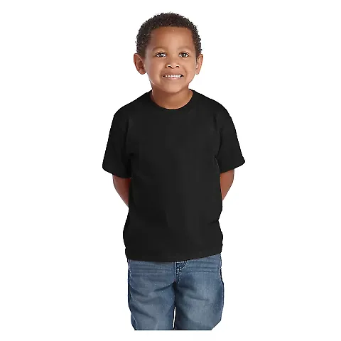 Delta Apparel 65300   Juvenile S/S Tee in Black front view