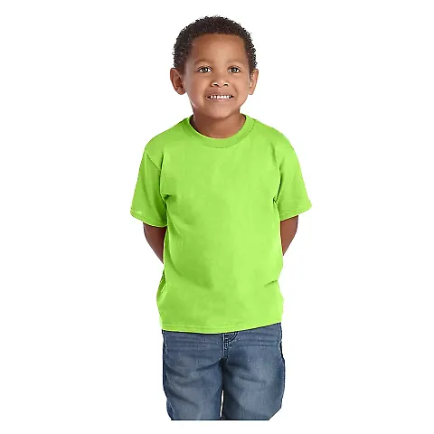 Delta Apparel 65300   Juvenile S/S Tee in Lime front view