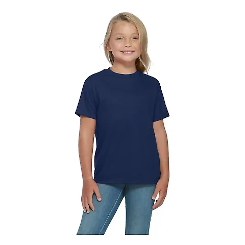 Delta Apparel 65359   Youth Retail Tee in Deep navy front view